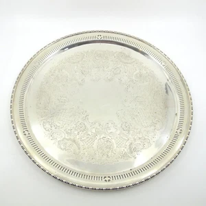 Bandeja de barra redonda de 14" BARKER BROS c1902 SIN MONO - Imagen 1 de 7