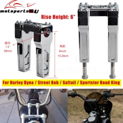 Abrazadera de barra de grasa cónica de 1-1/2" elevador recto para Harley Low Rider Fat Street Bob Foto 1 de 4