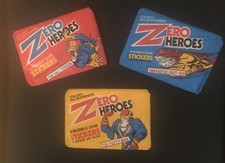 1983 Zero Heroes Trading Cards 3 Wax Packs Unopened 