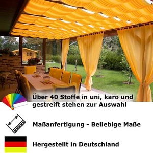 Seilspannmarkise, Terrassenbeschattung nach Maß inkl.Montagekit Breite bis 100cm - Bild 1 von 13