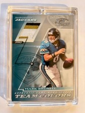 2001 Donruss Classics Mark Brunell Team Colors 3-Color Game Used Jersey TC-27