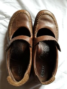 Born W6390 Womens 8.5M Nadaleen Criss Cross Stitched Elastic Platform Mary Janes - Picture 1 of 9