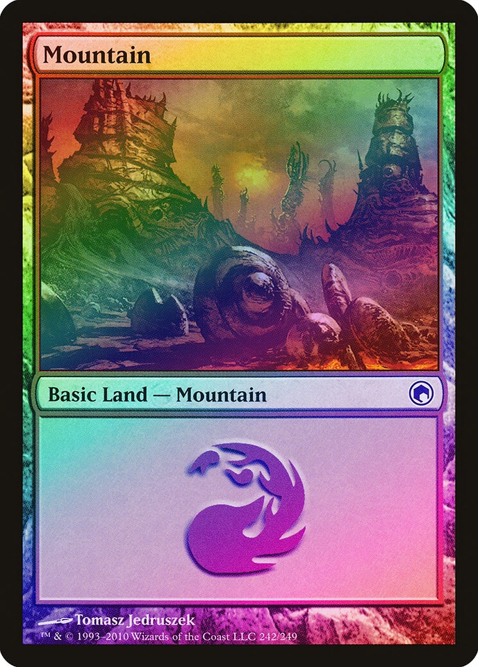 Mountain (242) FOIL Scars of Mirrodin NM Basic Land MAGIC MTG CARD ABUGames - Image 1 of 1