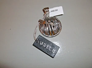 Samuel Behnam 925 Sterling Silber & 18K Gold Drachenfliege Anhänger - Bild 1 von 3