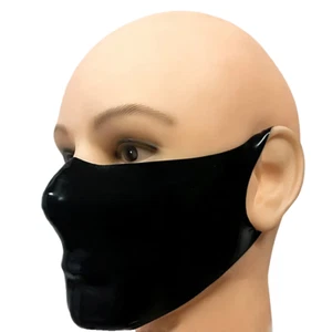 Latex Gummi Rubber Women Men Mask Mouth Cover Handmade Headpiece - Picture 1 of 2