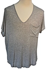 Lush Top maglia rayon grigio taglia media orlo curvo oversize 1934 - Foto 1 di 5