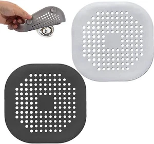 Drain Hair Catcher Silicone Shower Bathtub Kitchen Suction Cup Washing Machine - Picture 1 of 6