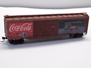 HO Scale Custom Athearn COCA-COLA Merry Christmas Peanuts 50' Box Car Train NICE