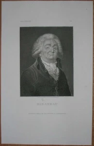 ca.1860 portrait print HONORÉ GABRIEL RIQUETI, COMTE DE MIRABEAU (#76) - Picture 1 of 1