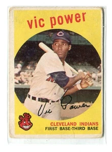 Tarjeta Topps Vic Power Base 1959 #229 Indians (ver escaneos para ver estado pr-en muy buen estado) - Imagen 1 de 2