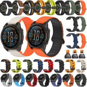 Quick Fit Silikon Armband Uhrenarmband für Garmin Fenix E 8 7 7X 6 6X Pro 5 5X 3HR - Bild 1 von 161