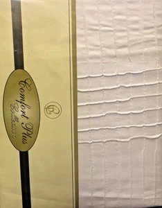 JUEGO DE FUNDA EDREDÓN TAMAÑO SUPER KING BLANCA POLIALDÓN LUJO CUADRADOS SIMPLES - Imagen 1 de 2