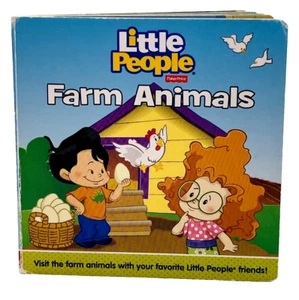 Fisher Price Little People Farm Animals Small 4" Board Book 2015 - Picture 1 of 8