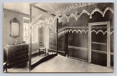 Valley Forge PA George Washington Headquarters Martha Bedroom Postcard Albertype - Image 1 of 3