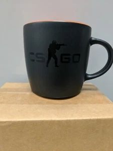 CS GO Counter Strike Matte Black/Orange Ceramic Coffee Mug Valve Steam - Picture 1 of 4