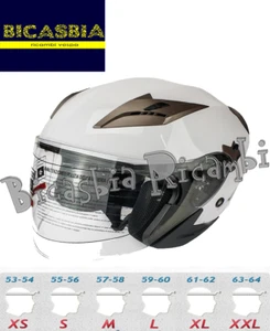 20006 - CASCO JET DOPPIA VISIERA OMOLOGATO - BIANCO - XL - Picture 1 of 1