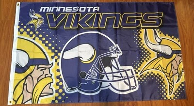 Minnesota Vikings 3 x 5 Ft  Flag Banner Football Tailgating Merch Fan Gift Decor - Image 1 of 2