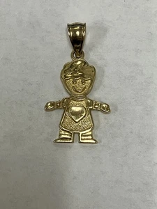 14k Gold Boy Pendant #109842-4 MGC - Picture 1 of 5