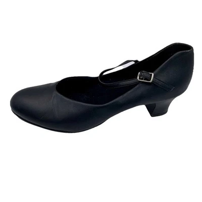 Capezio Footliht Tap Dancing Shoes Black Mary Janes Women Sz 9.5M READ - Imagen 1 de 4
