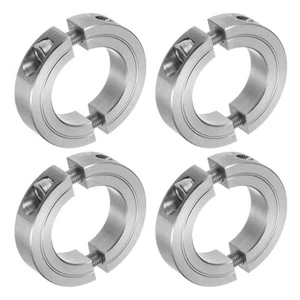 4pcs Double Split Shaft Collar 1-1/4 ID Clamp Collar 2-1/16 OD Stainless Steel - Picture 1 of 6