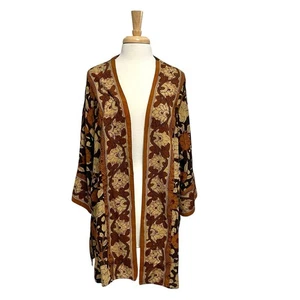 SOFT SURROUNDINGS Autumnal Romantic Floral Topper Open Cardigan size Medium - Picture 1 of 8