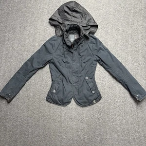 G-Star Originals Denim Raw Jacket Donna XS Nero Francese Abbigliamento da Lavoro Utility con Cappuccio - Foto 1 di 7