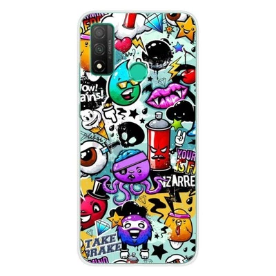 Custodia in silicone stampata compatibile con Huawei P Smart 2020 Graffiti 2 - Immagine 1 di 4