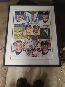 Artista firmado y numerado 67/500 New York Yankees enmarcado bajo vidrio... - Imagen 1 de 18