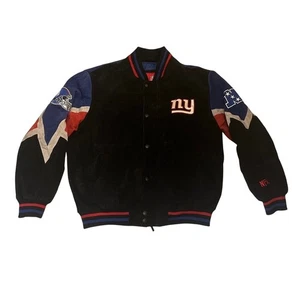 NFL - New York Giants Zip & Button-Up Leather Suede Jacket - XL - G-III - Picture 1 of 17