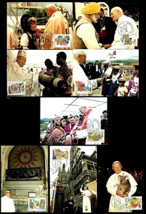1987 Vatikan Papst Johannes Paul II., Reisen, Indien, Christentum, Religion, 8 Maxikarten - Bild 1 von 1