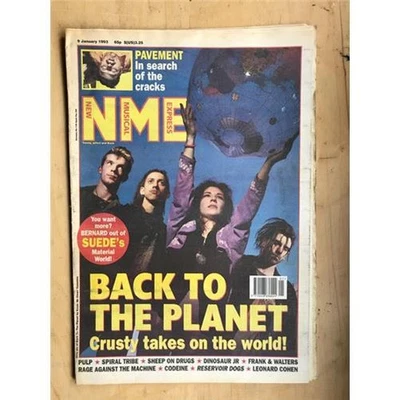 BACK TO THE PLANET NME MAGAZINE JAN 9 1993 - BACK TO THE PLANET COVER UK - Image 1 of 2