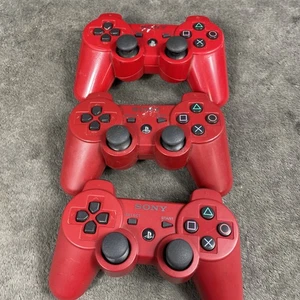 Oficial Sony PlayStation 3 PS3 DualShock3 Rojo Controlador Inalámbrico Lote de Trabajo Defectuoso - Imagen 1 de 10