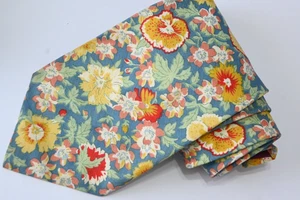 LIBERTY OF LONDON 100%COTTON MEN'S Neck Tie W: 3 3/4" BY L:58" MADE IN USA - Picture 1 of 3