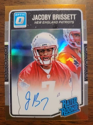 2016 Panini Donruss Optic Jacoby Brissett Auto Bronze Holo RC #170 AZ Cardinals  - Image 1 of 2