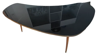 50er Wohnzimmer Nierentisch Couchtisch Glasplatte, mid Century, Rockabilly TOP ! - Bild 1 von 3