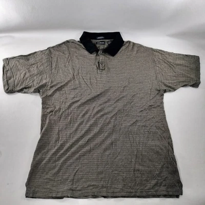 Marc Edwards 60's Two Ply Mercerized Cotton Brown Short Sleeve Polo Shirt Men XL - Image 1 of 4