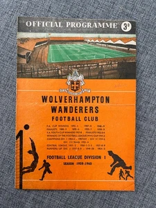Wolverhampton Wanderers Wolves V Arsenal División Uno 1959 - Imagen 1 de 3