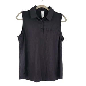Rhone Black Sleeveles Polo LPGA CourseToCourt Women's Medium NWT - Picture 1 of 12