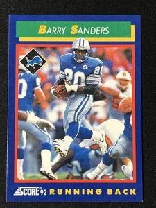 1992 Score #1 Barry Sanders Detroit Lions NFL Football Karte HOF - Bild 1 von 2