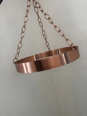 "Estante de techo Longaberger vintage de 16"" de cobre para ollas y sartenes; 6 ganchos *nunca usado*" Foto 1 de 4