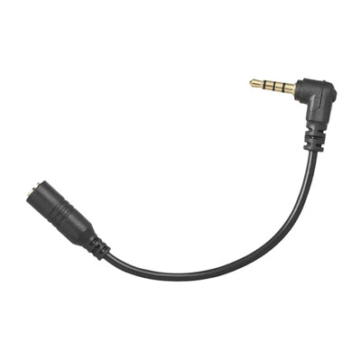 TRS Female to TRRS Male Extension Cable Mic Cable 90 Degree Converter Adapter - Image 1 of 4