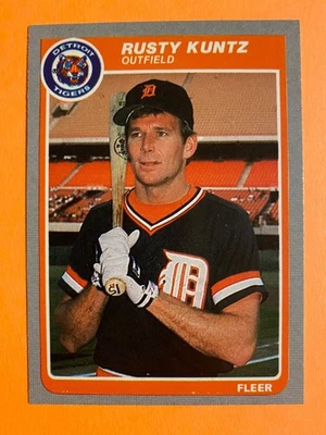 1985 Fleer #14 Rusty Kuntz Detroit Tigers Baseball Card {NM-MT} - Image 1 of 3