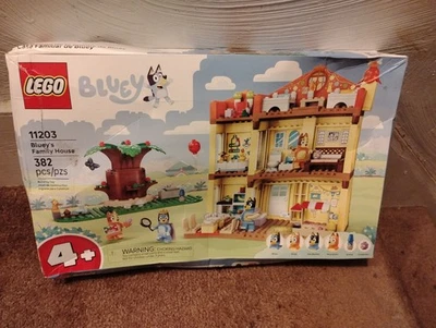 LEGO Bluey's Family House Playhouse Juego Completo 382 Piezas (11203) Caja Dañada Foto 1 de 4