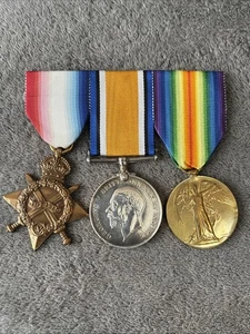 Mitchell, Queens Regiment, KIA, British 1914-15 Star, War & Victory Medal. - Picture 1 of 12