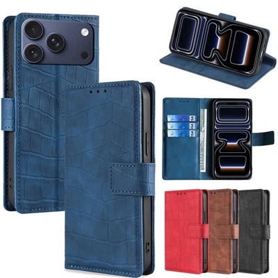 PU Leather Case Shockproof Wallet Cover For iPhone 17 Pro Max Air 16 15 14 13 12 - Image 1 of 4