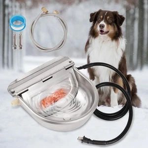 Cuenco de agua con calefacción para perros al aire libre gatos raza grande automático perro agua dispe... - Imagen 1 de 8