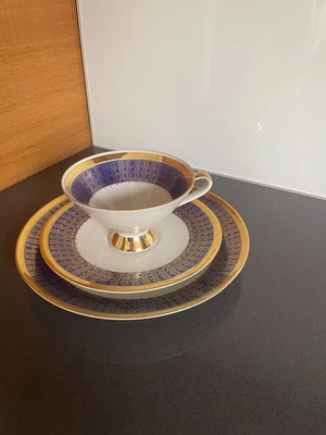 Tirschenreuth Altes Gedeck 3 Teile Goldrand mit schönen Muster Bavaria Porzellan - Bild 1 von 4