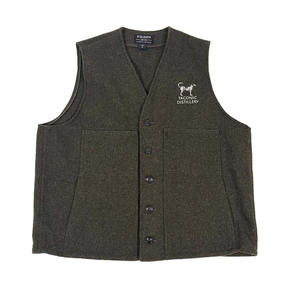 Filson Mackinaw 100% Virgin Wool Vest Forest Green Style 20 Size XL - Image 1 of 4