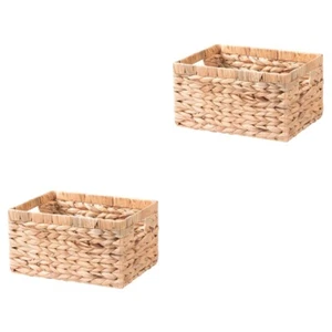 2 PCS Storage Basket Shelf Baskets for Organizing Home Decor Office - Picture 1 of 12