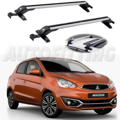 Se adapta a Mitsubishi Mirage A00 2012-2024 2 piezas barra transversal rieles de techo bloqueables Foto 1 de 4